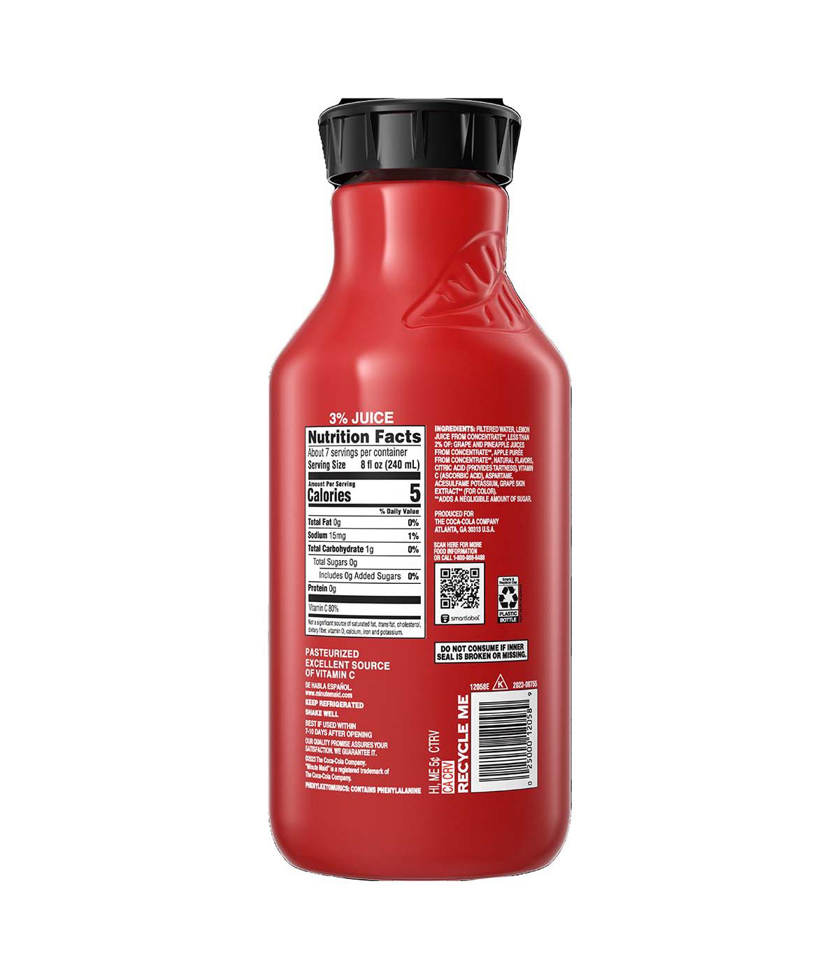 Minute Maid Zero Sugar Fruit Punch Drink; image 2 of 2