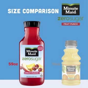 Minute Maid Zero Sugar Fruit Punch Juice Drink