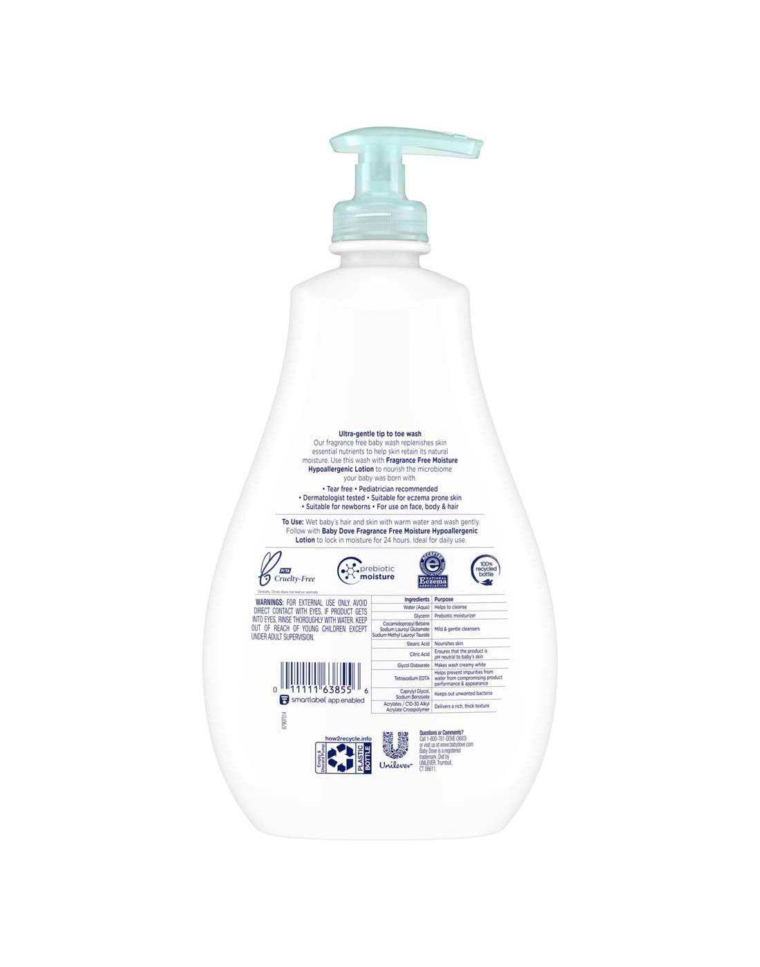 Baby Dove Sensitive Moisture Tip to Toe  Wash; image 3 of 5