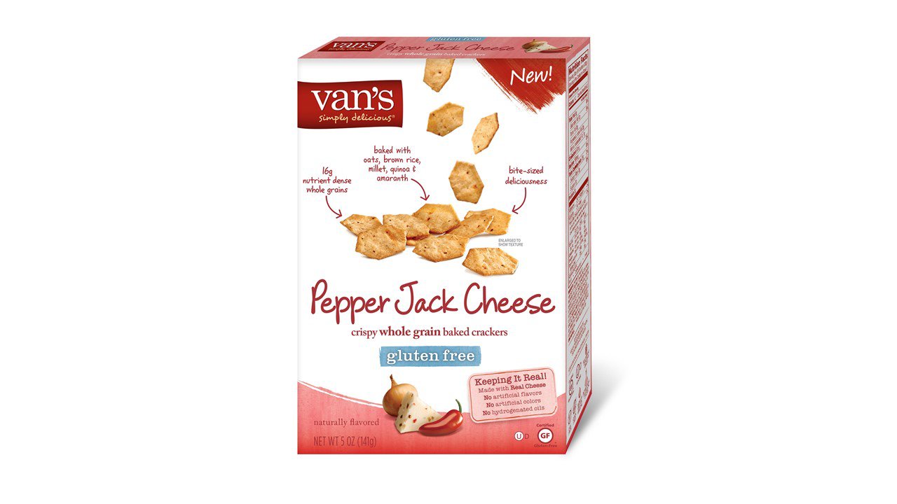 Van's Pepper Jack Cheese Whole Grain Baked Cracker Shop Crackers
