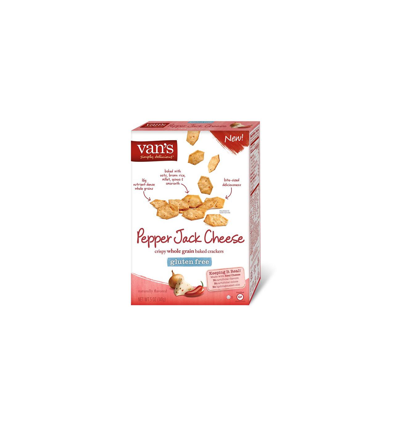 Van's Pepper Jack Cheese Whole Grain Baked Cracker Shop Crackers
