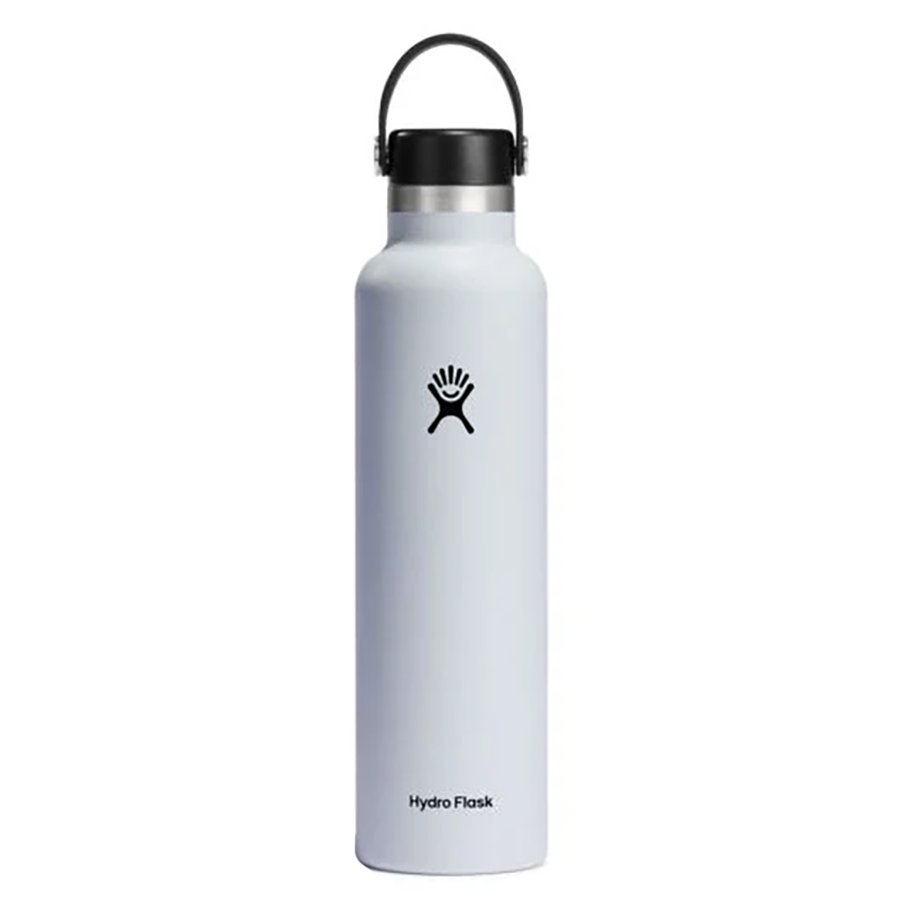 Hydro Flask Standard Mouth Flex Cap Stainless Steel Water Bottle, 24 oz  White