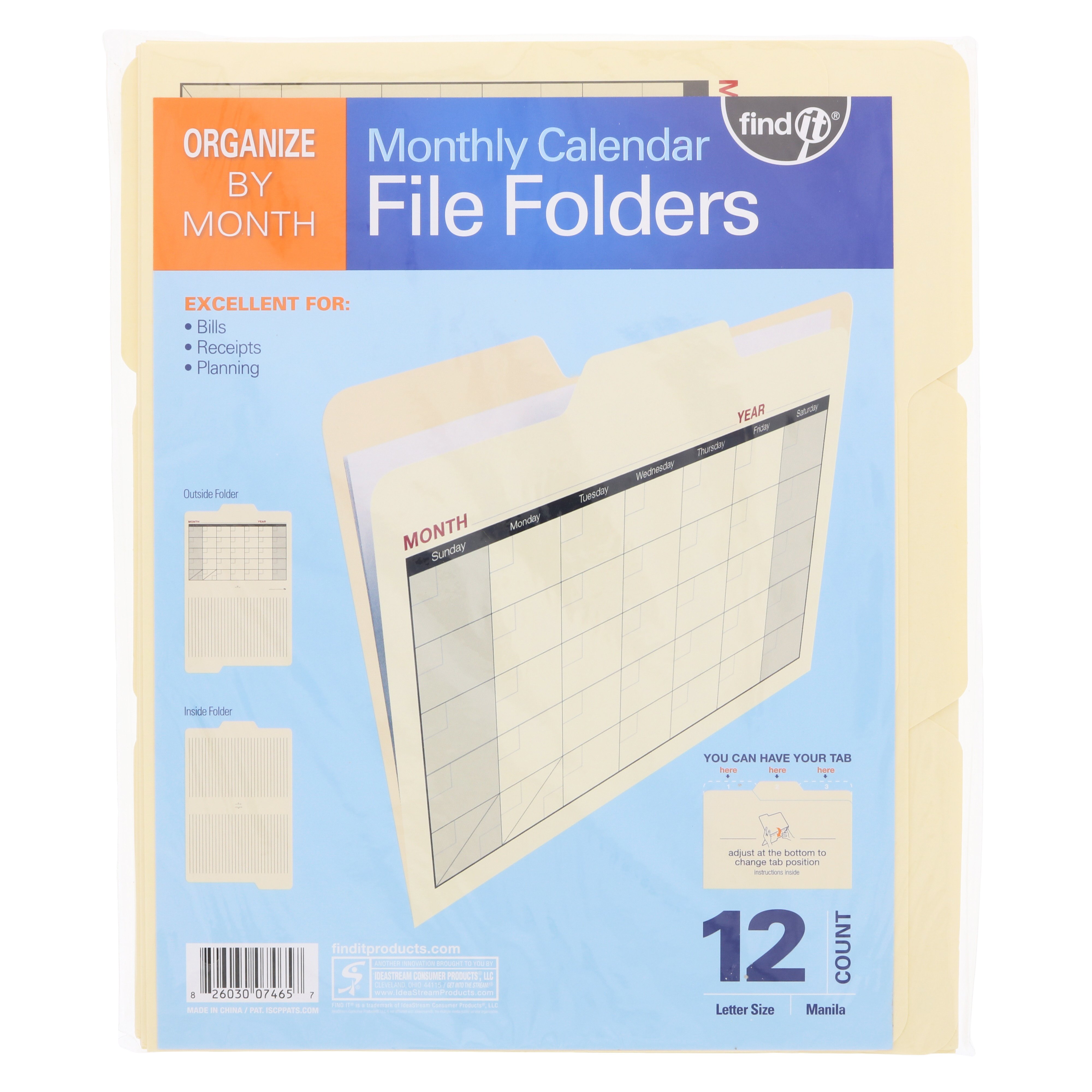 Find It Calendar File Folders Shop Folders at H E B