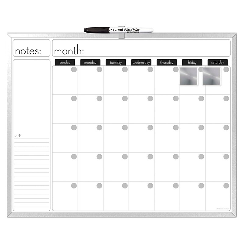 NEW IN PACKAGE Dry Erase Magnetic Messege Board Calendar with Marker and Eraser 