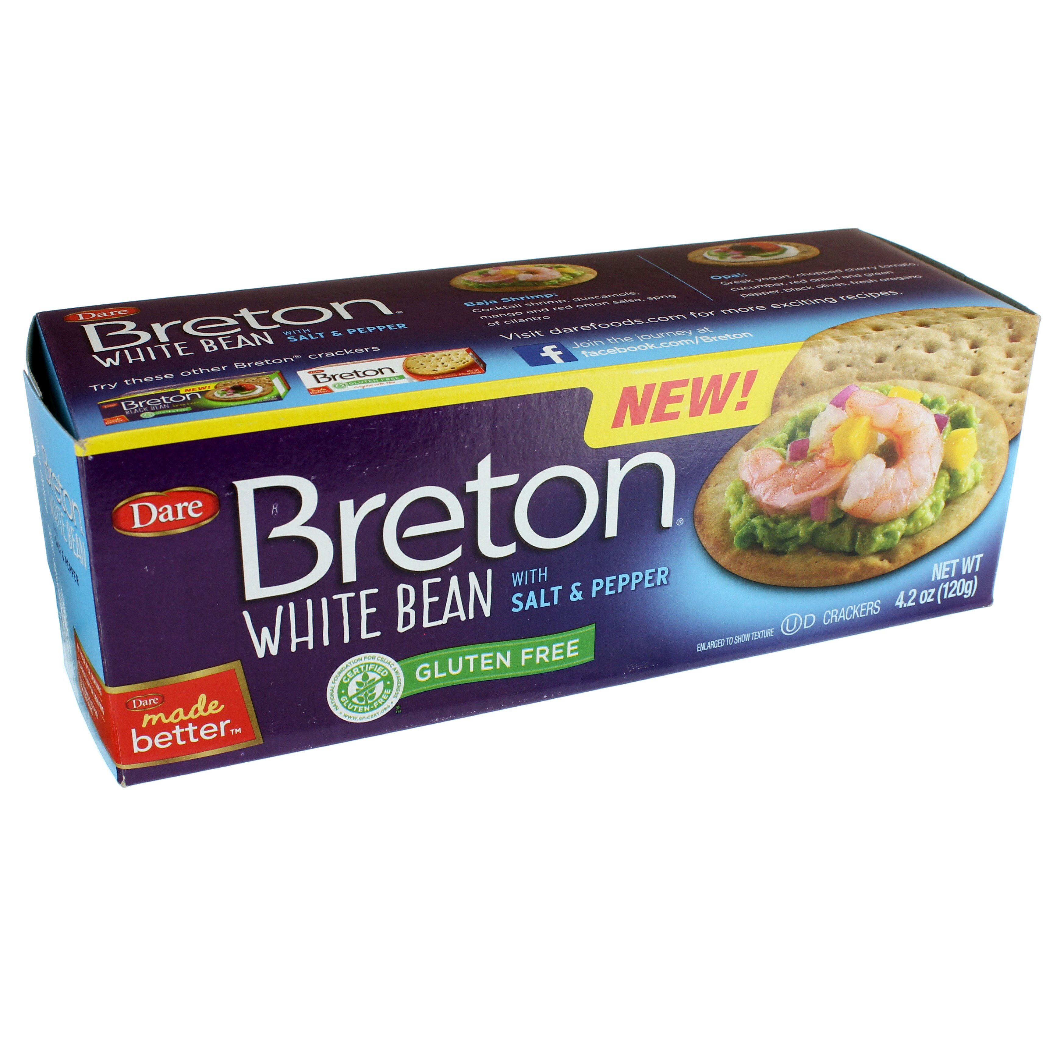 Dare Breton White Bean Salt And Pepper Crackers Shop Crackers