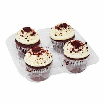 H-E-B Bakery Red Velvet Cupcakes, 4 ct