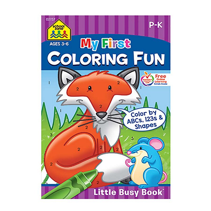 School Zone My First Coloring Fun Busy Book Shop Toys At H E B