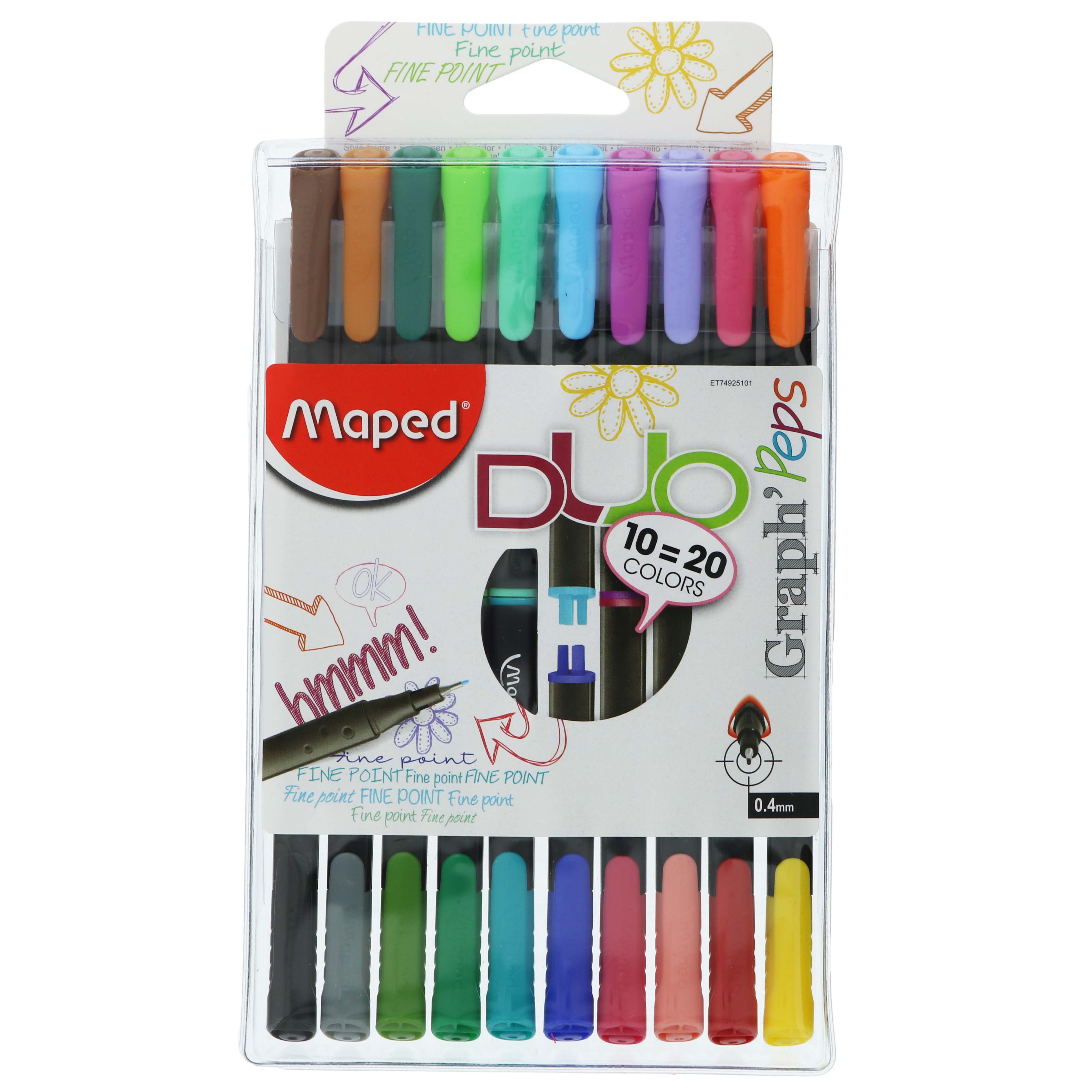 Maped Graph' Peps Duo Fine Felt Tipped Pens X20 Shop Pens at HEB