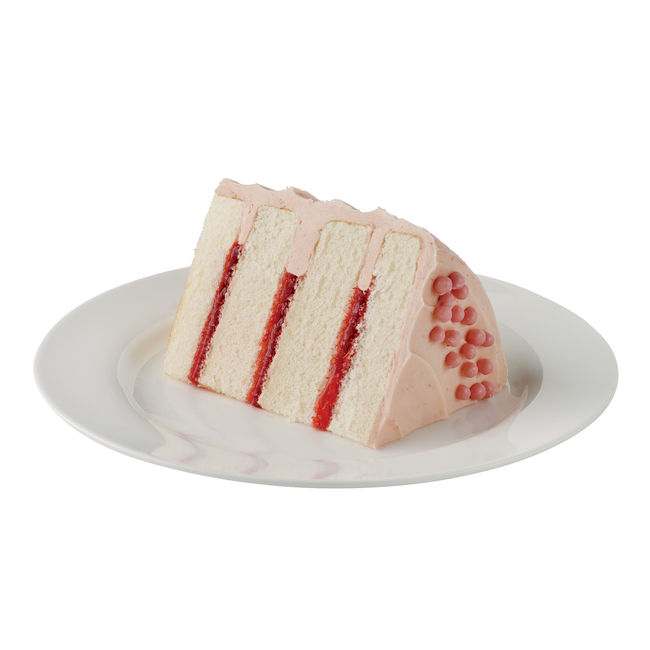 H E B Small White Cake With Strawberry French Buttercream Shop Cakes At H E B