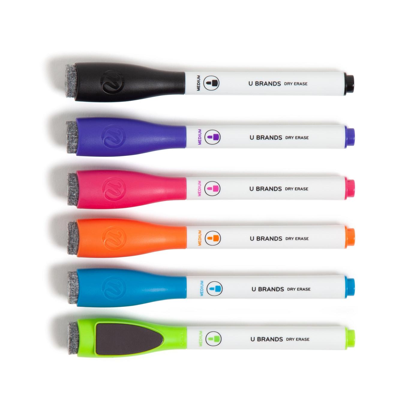 U Brands Medium Point Magnetic Dry Erase Markers with Built-In Erasers - Assorted Ink; image 7 of 7