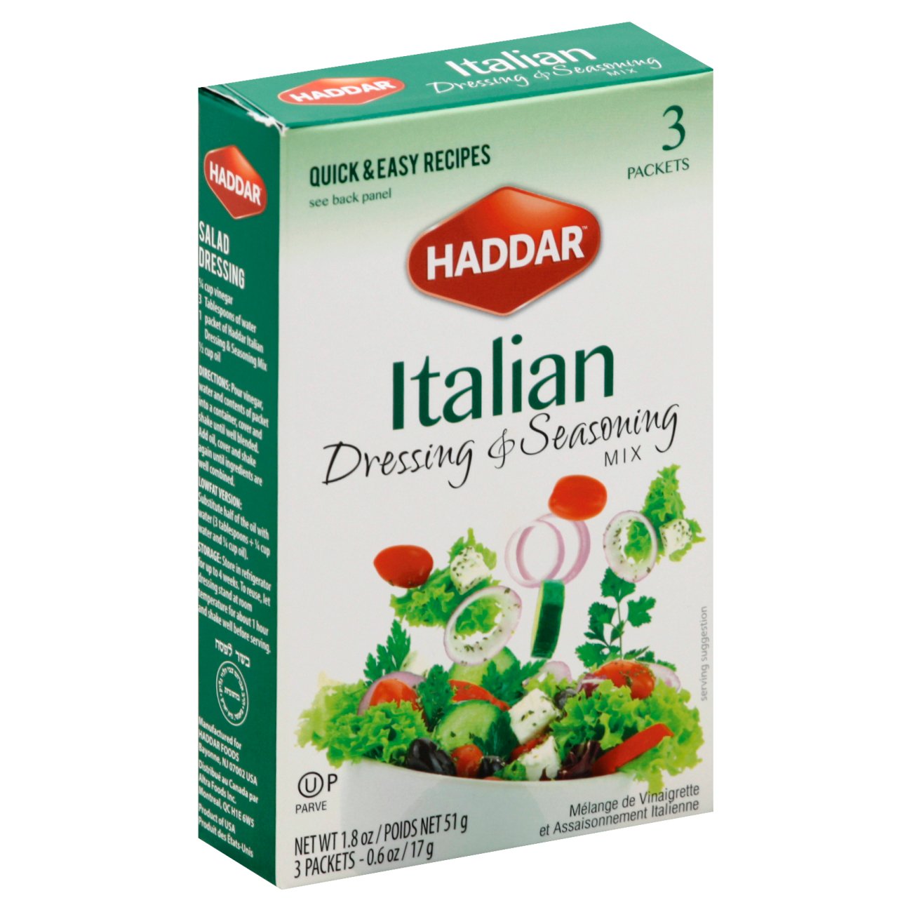 Haddar Italian Dressing and Seasoning Mix Shop Salad Dressings at HEB
