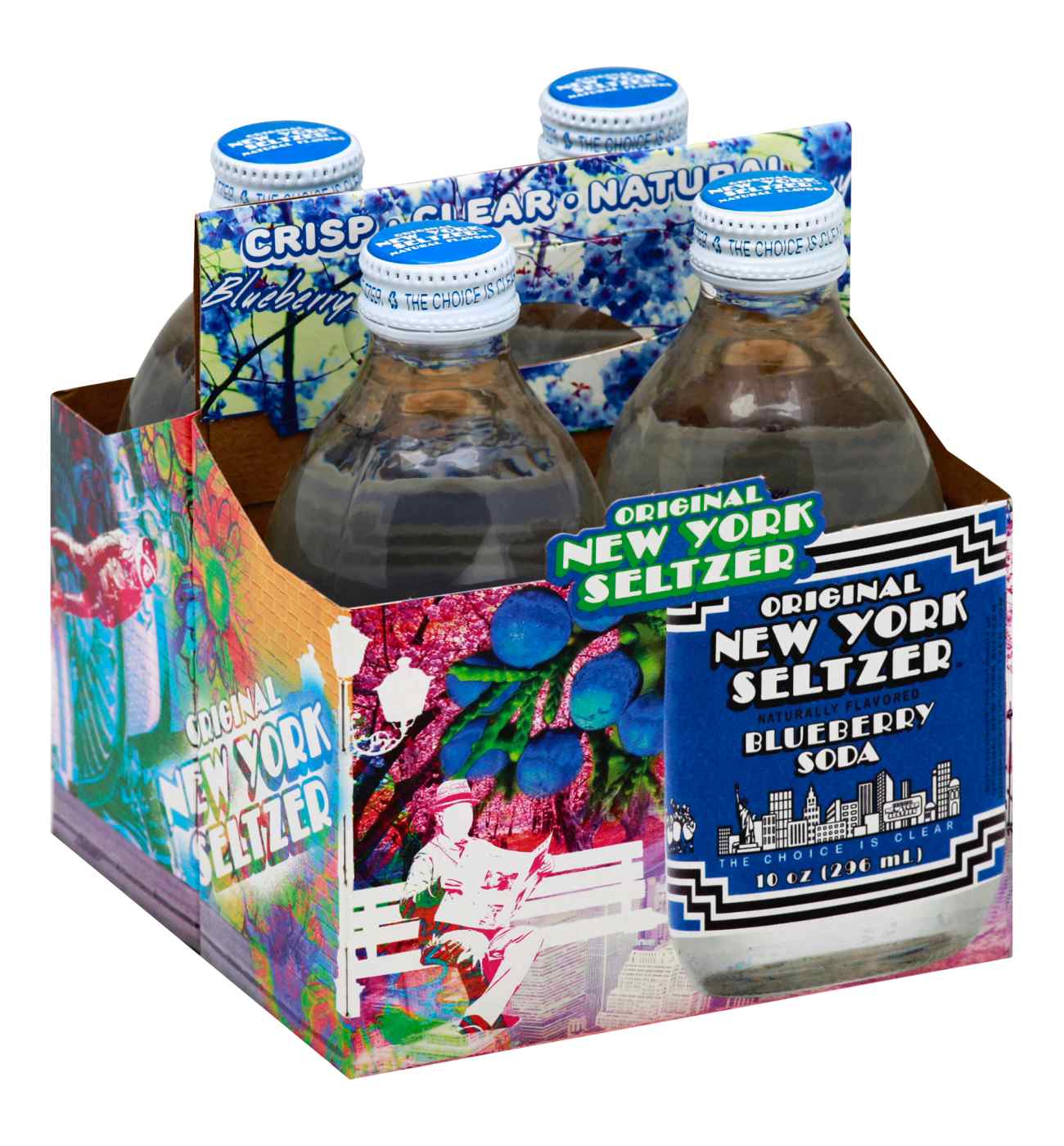 Original New York Seltzer Blueberry Soda 10 oz Bottles - Shop Soda at H-E-B