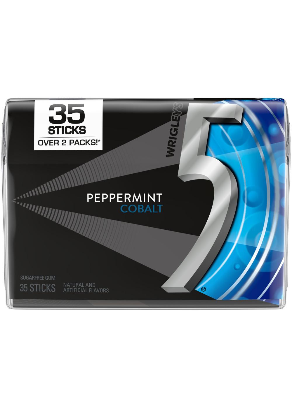Wrigley's 5 Peppermint Cobalt Sugar Free Chewing Gum; image 1 of 7