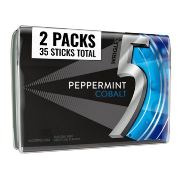 5 Peppermint Cobalt Sugar Free Chewing Gum, 35 pc