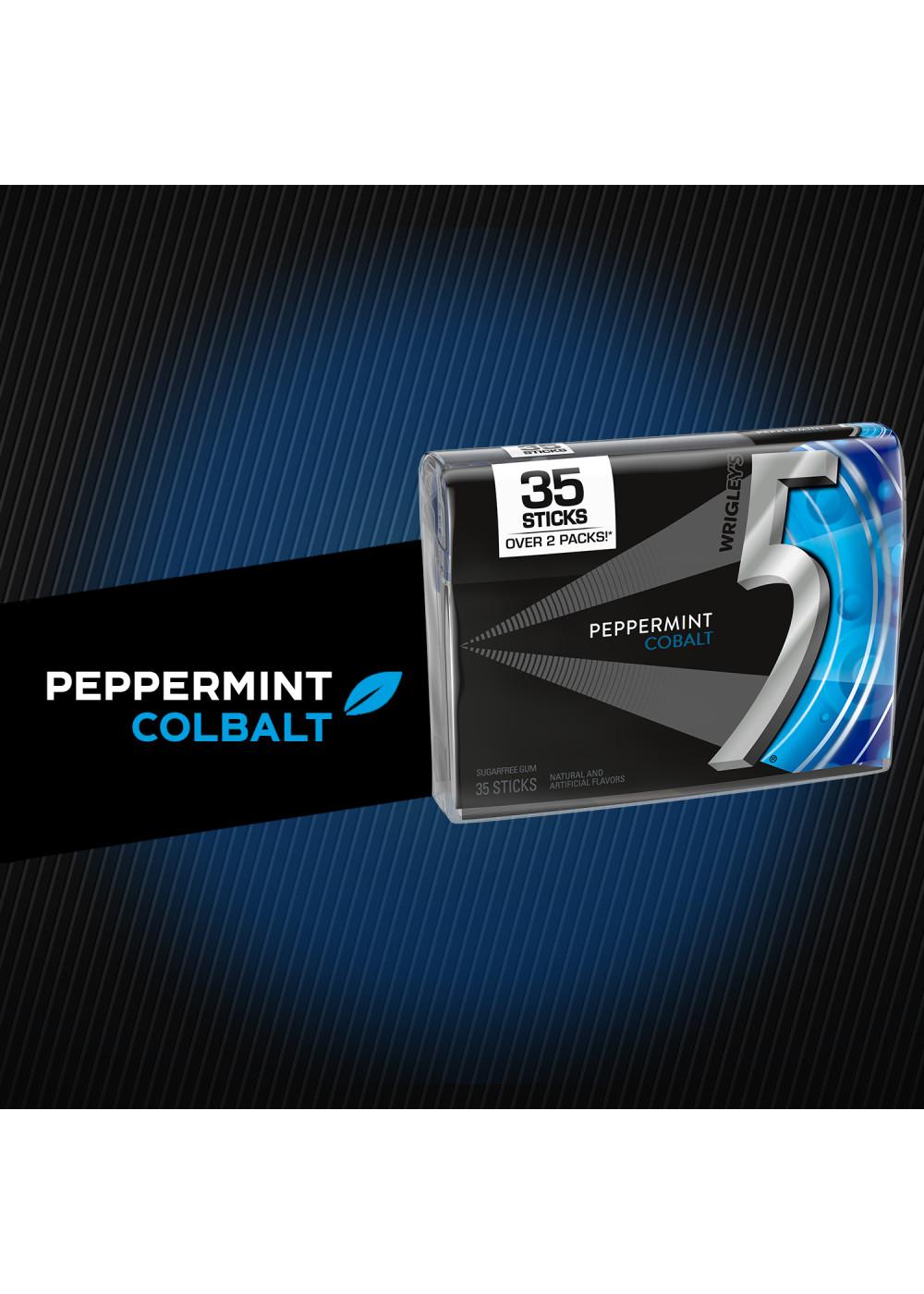 Wrigley's 5 Peppermint Cobalt Sugar Free Chewing Gum; image 4 of 7