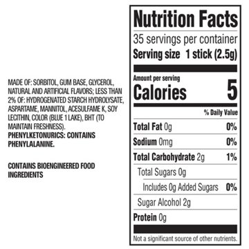5 Peppermint Cobalt Sugar Free Chewing Gum, 35 pc
