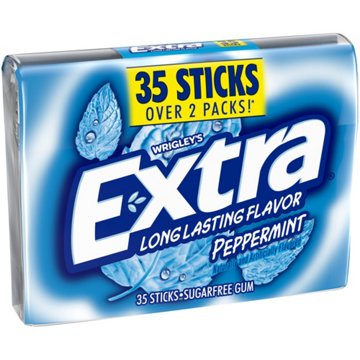 Extra Peppermint Sugar Free Chewing Gum, 35 pc