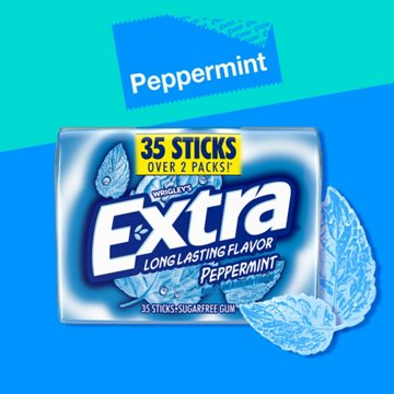 Extra Peppermint Sugar Free Chewing Gum, 35 pc