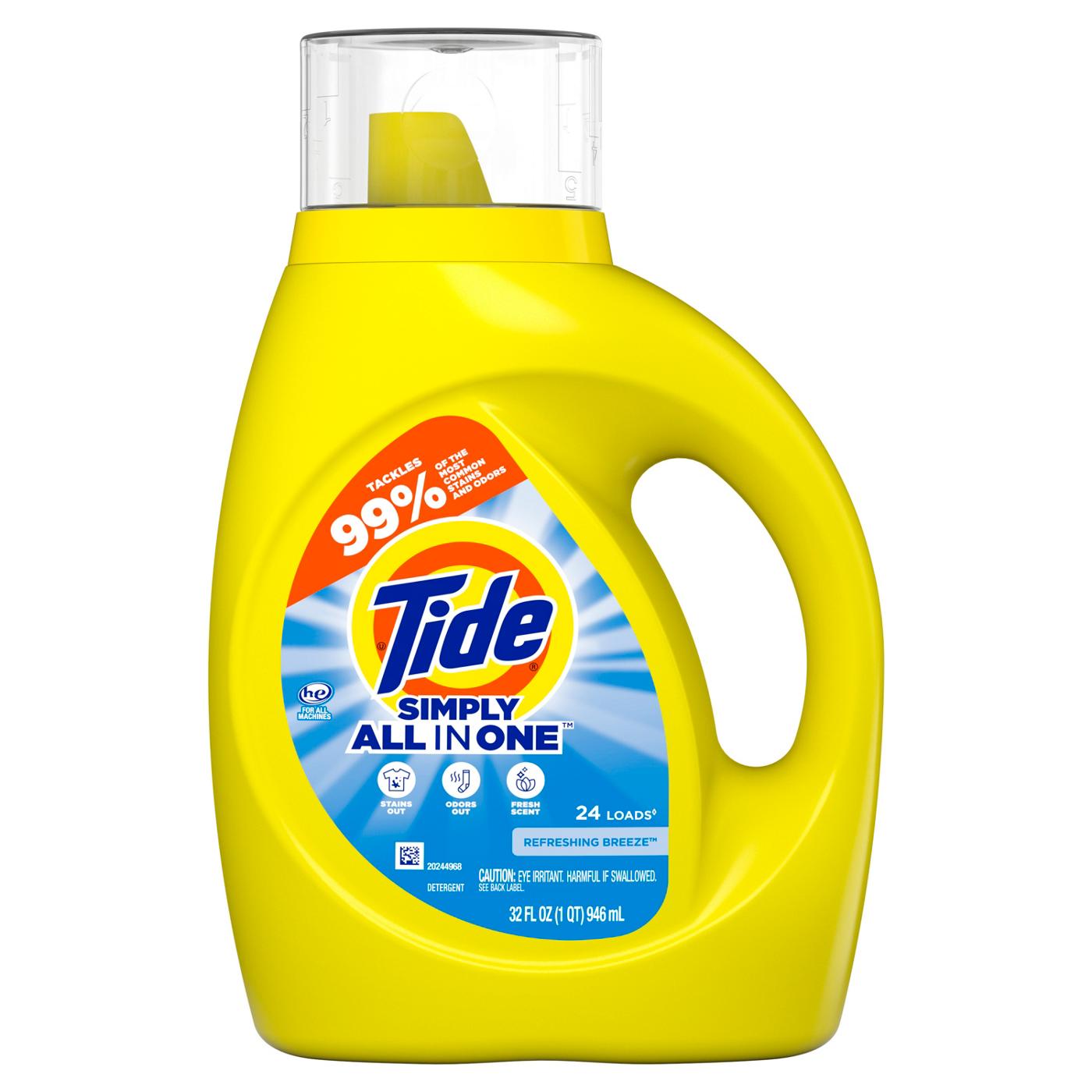 Tide Simply Clean & Fresh HE Liquid Laundry Detergent, 24 Loads - Refreshing Breeze; image 1 of 16