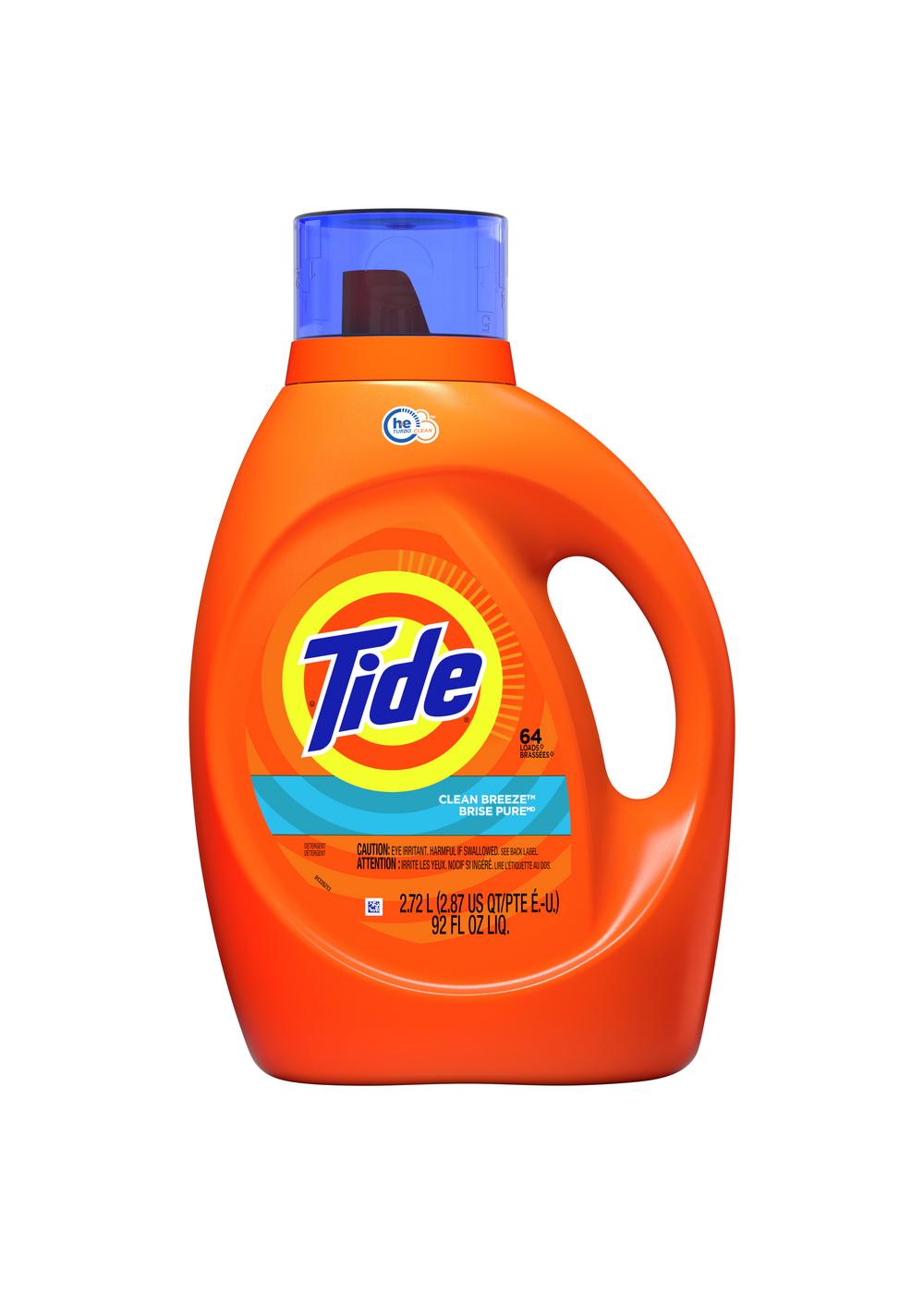 Tide HE Turbo Clean Liquid Laundry Detergent, 64 Loads - Clean Breeze; image 5 of 5