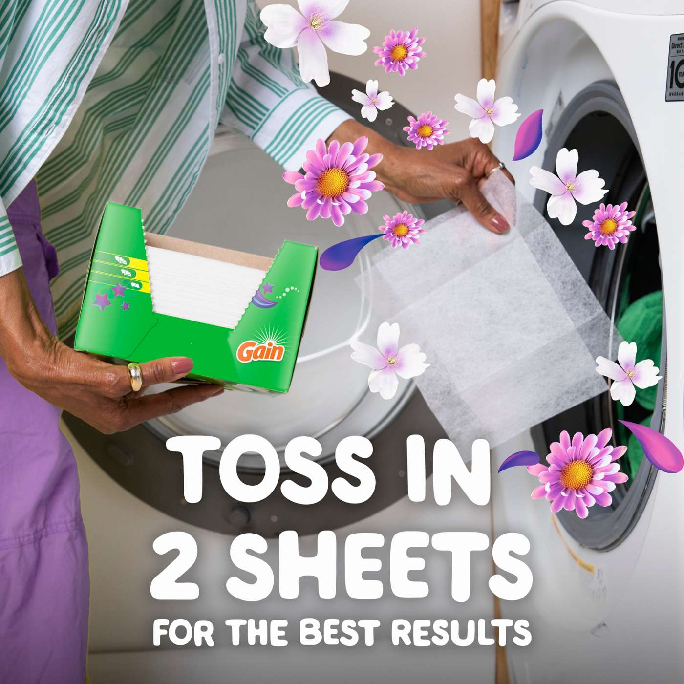 Gain Dryer Sheets Plus Wrinkle Release - Moonlight Breeze Scent; image 2 of 9