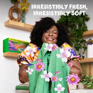 Gain Dryer Sheets Plus Wrinkle Release - Moonlight Breeze Scent, 120 ct