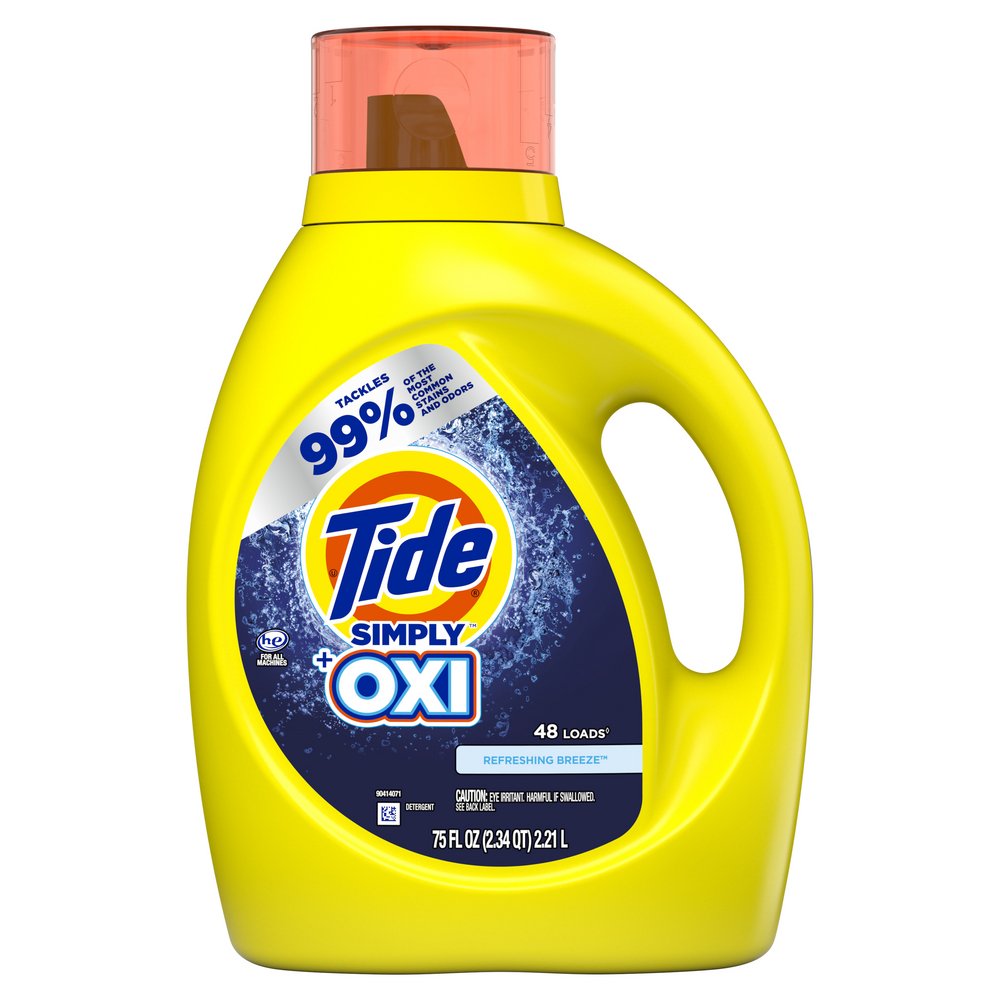 Tide + Simply Oxi HE Liquid Laundry Detergent, 48 Loads - Refreshing ...