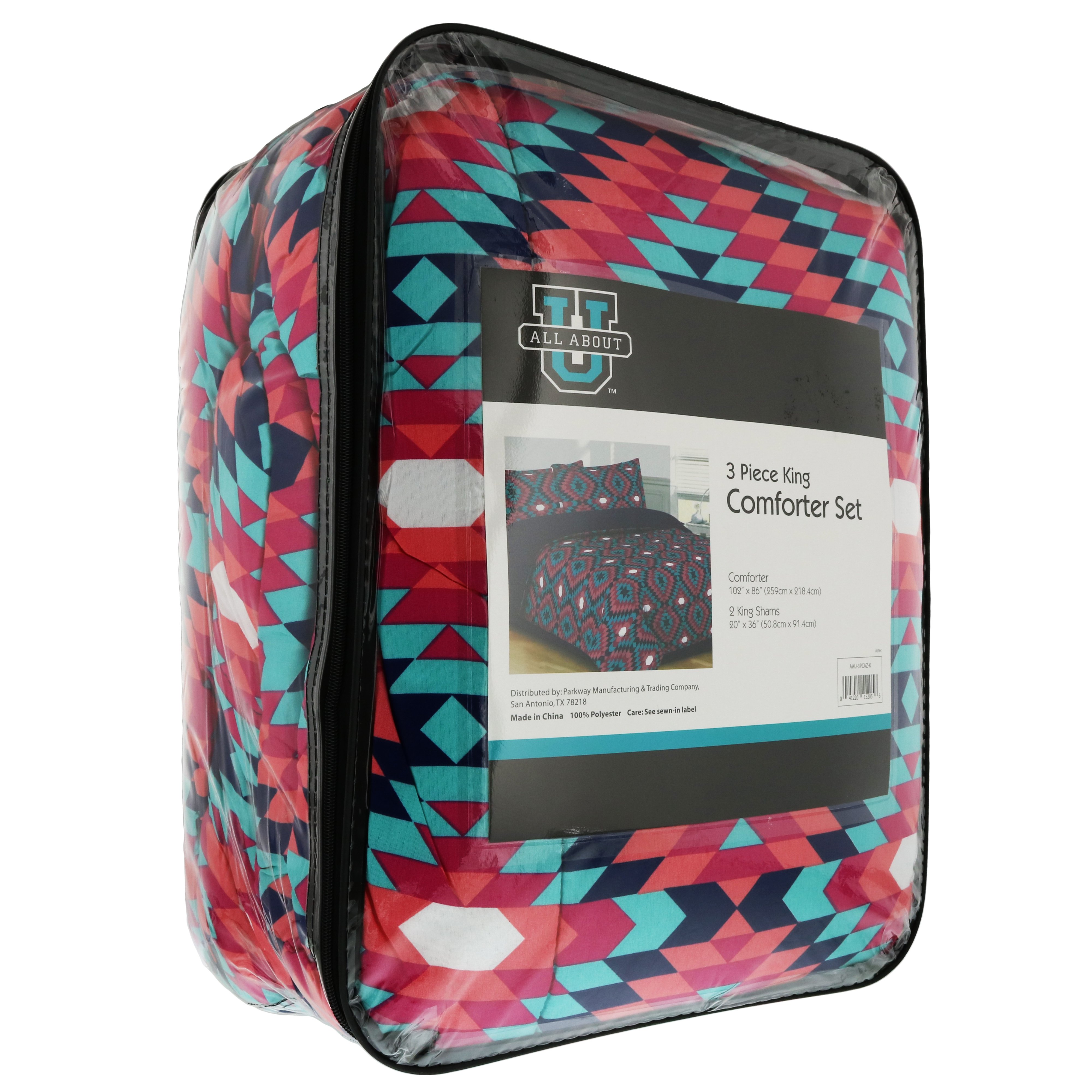 All About U 3 Piece Aztec King Comforter Set Shop Sheet Sets