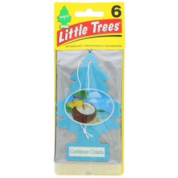 Little Trees Car Air Fresheners - Caribbean Coloda, 6 pk