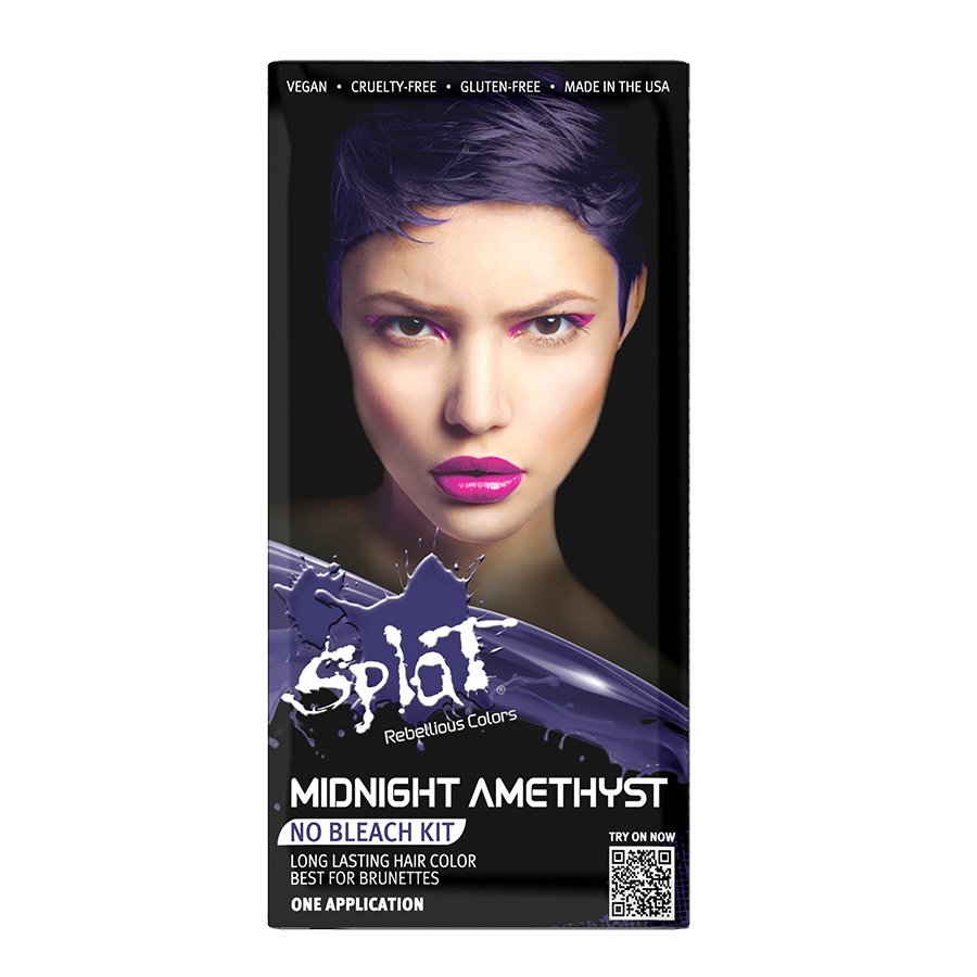 Splat Semi Permanent No Bleach Hair Dye Midnight Amethyst ...