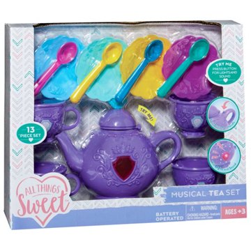 All Things Sweet Lights & Sounds Musical Tea Playset, 13 pc