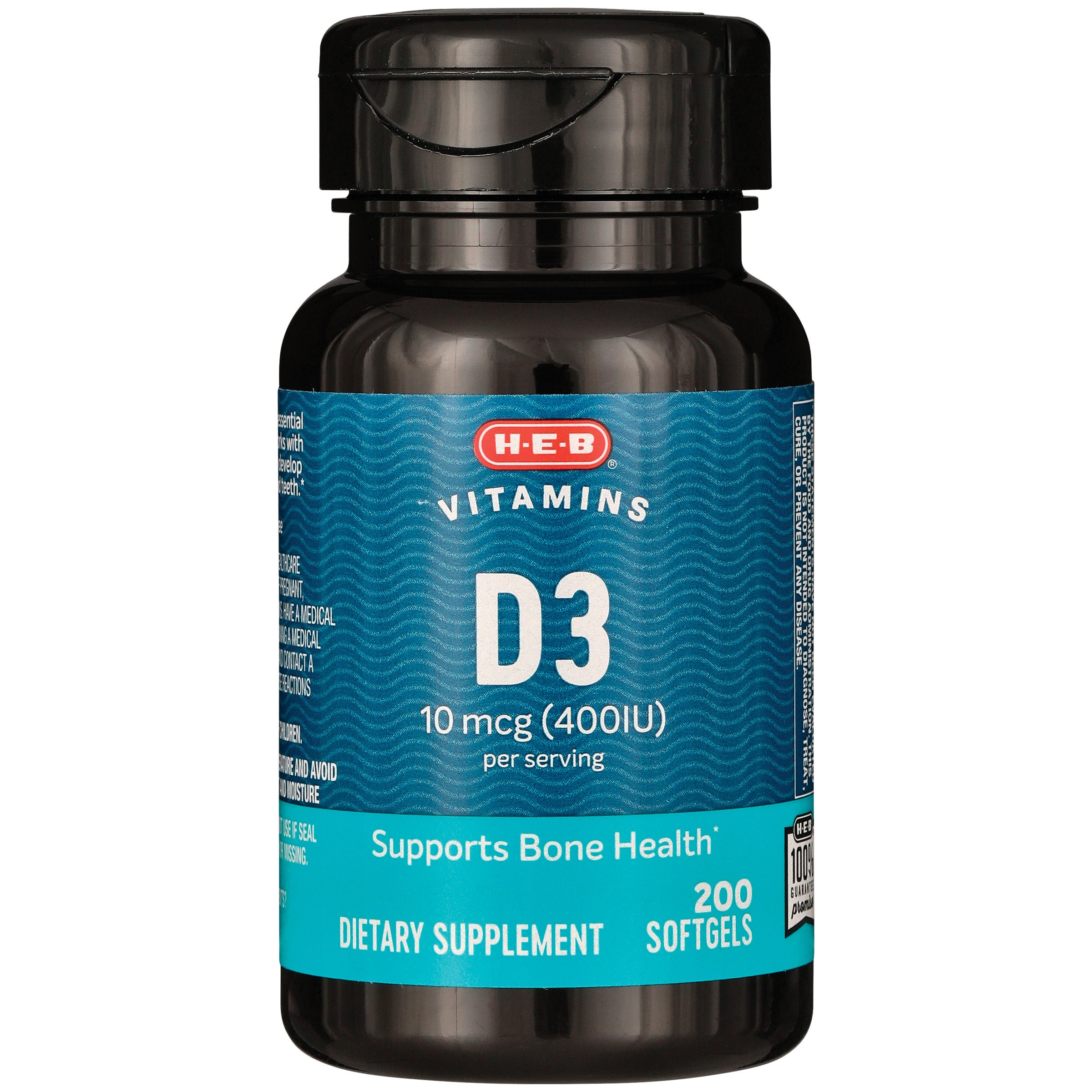 HEB Vitamins D3 10 mcg (400 IU) Softgels Shop Vitamins AZ at HEB