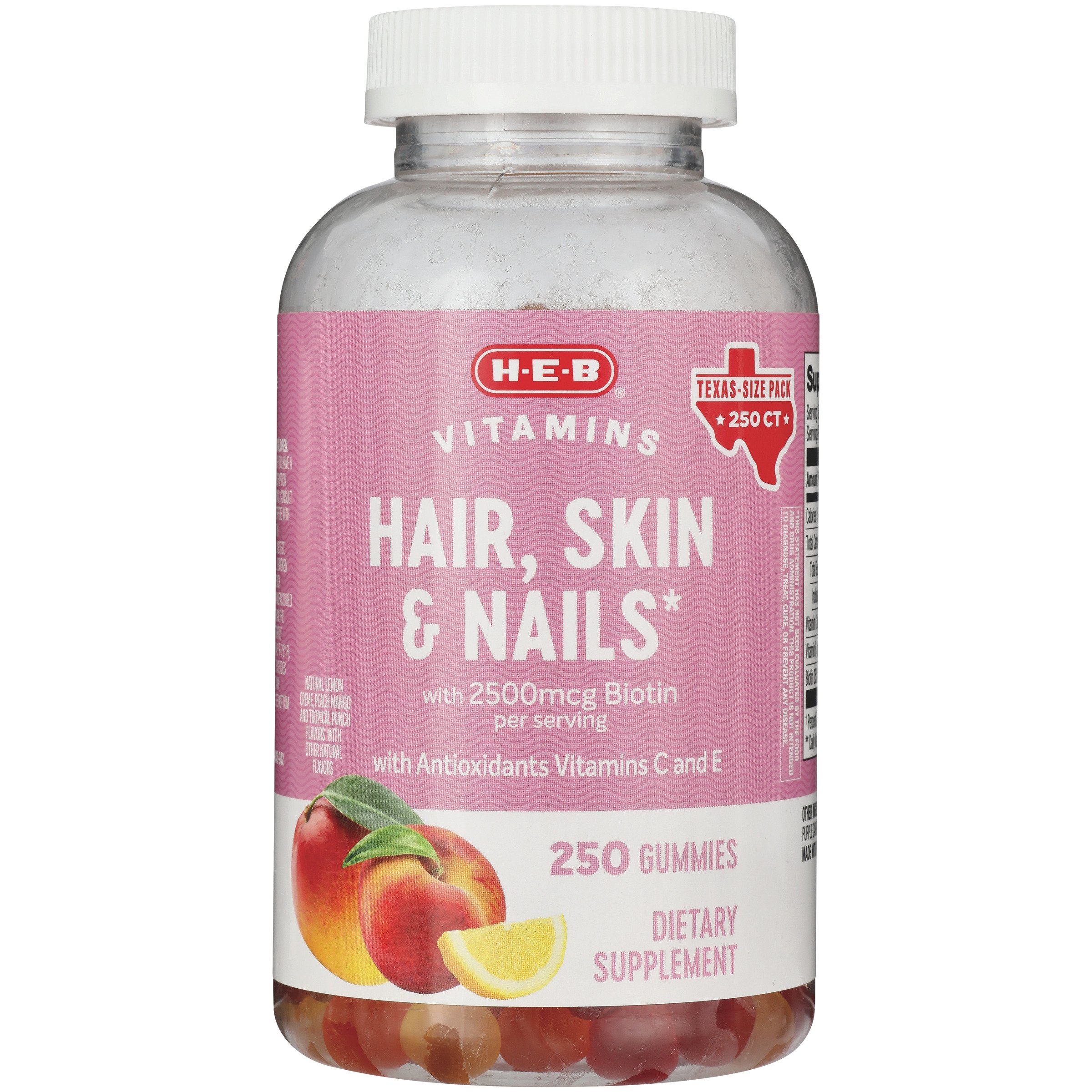 H-E-B Vitamins Hair Skin & Nails Gummies - Shop Multivitamins at H-E-B