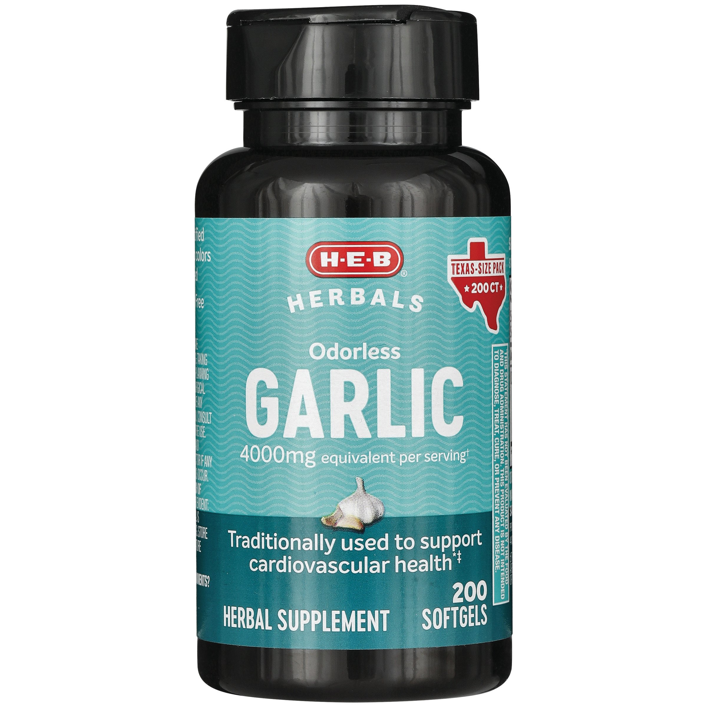 HEB Garlic 1000 mg Softgels Odorless Shop Herbs & Homeopathy at HEB