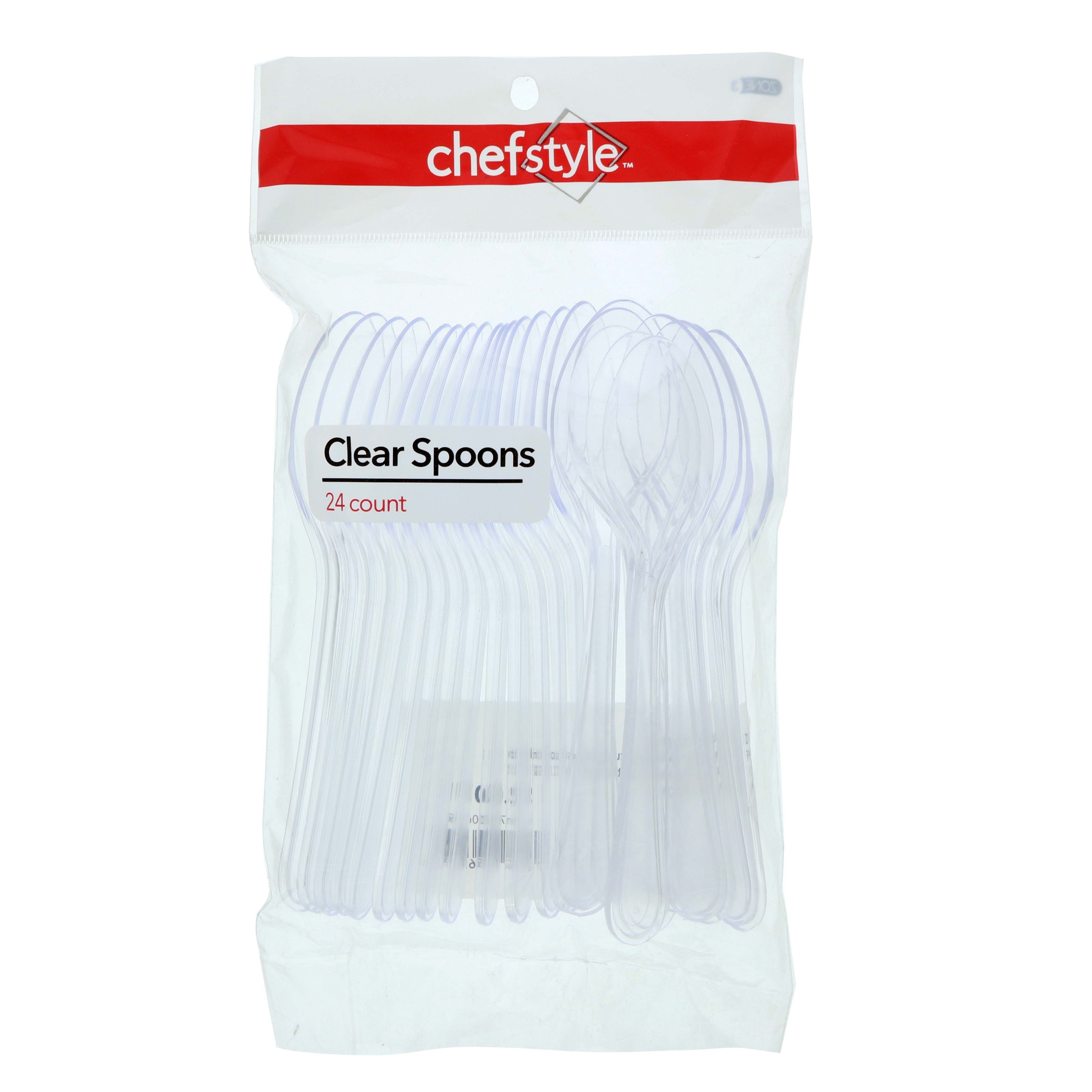 chefstyle Clear Plastic Spoons Shop Flatware & utensils at HEB