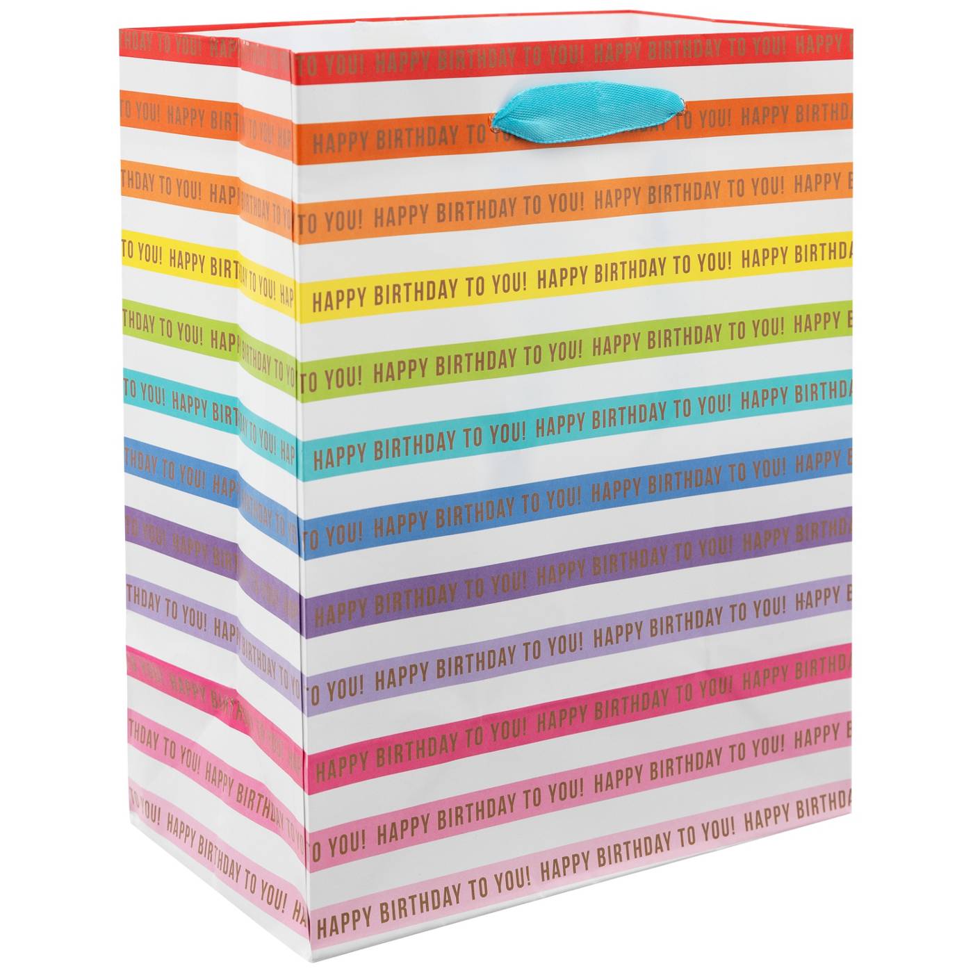 IG Design Happy Birthday Stripes Paper Gift Bag; image 2 of 2