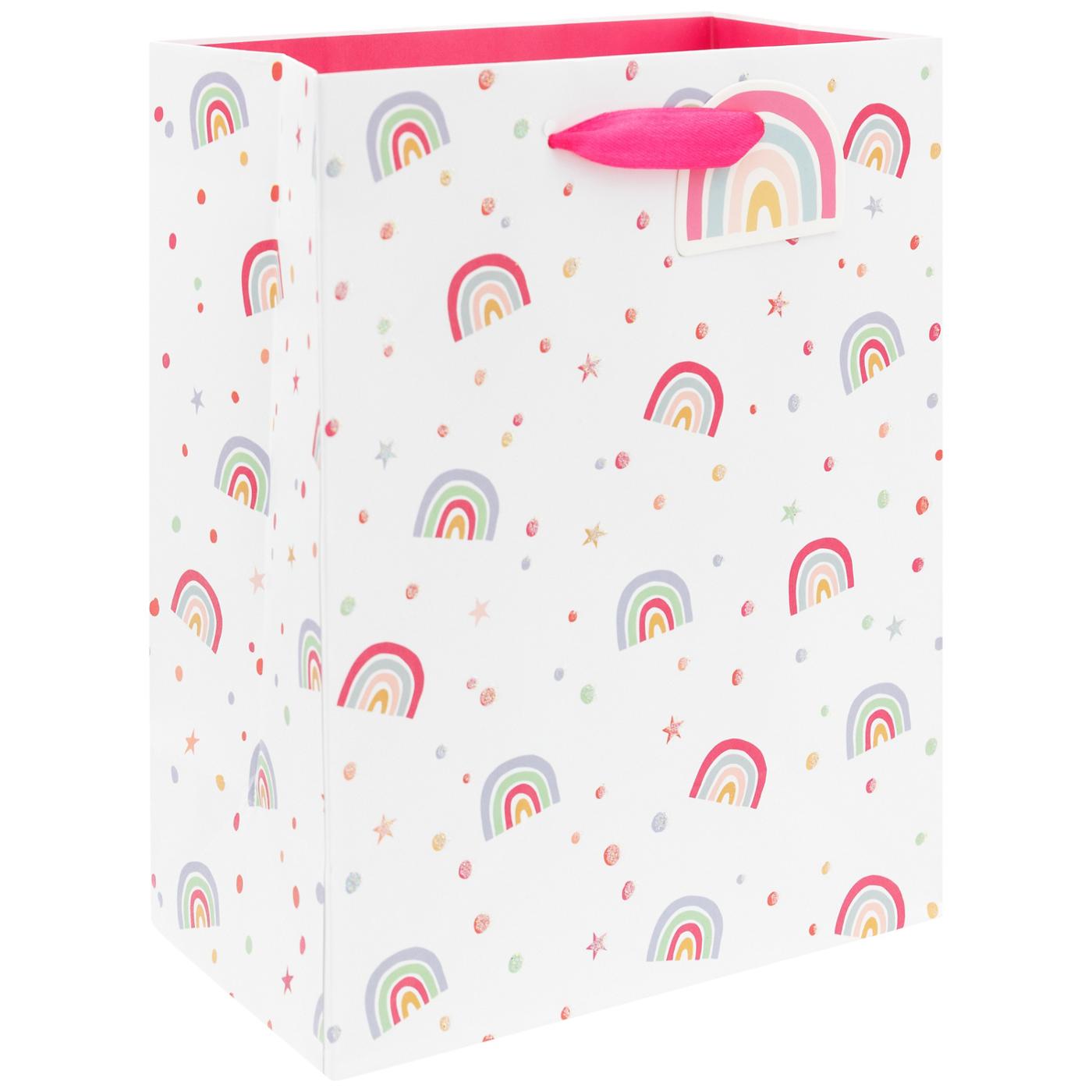 IG Design Rainbows Repeat Paper Gift Bag; image 2 of 2