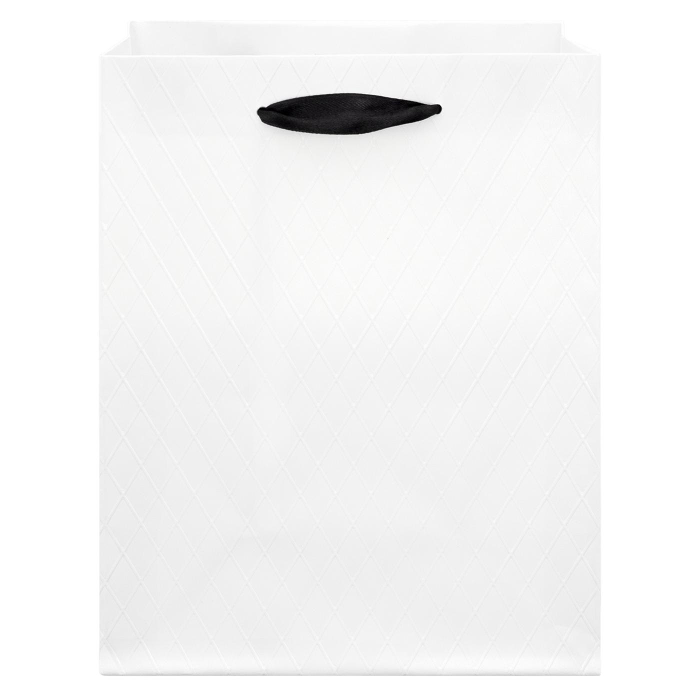 IG Design Kraft Diamond Print Paper Gift Bag; image 1 of 2