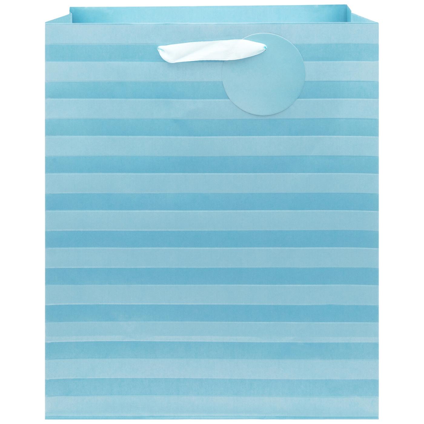 IG Design Metallic Stripes Paper Gift Bag - Blue; image 1 of 2