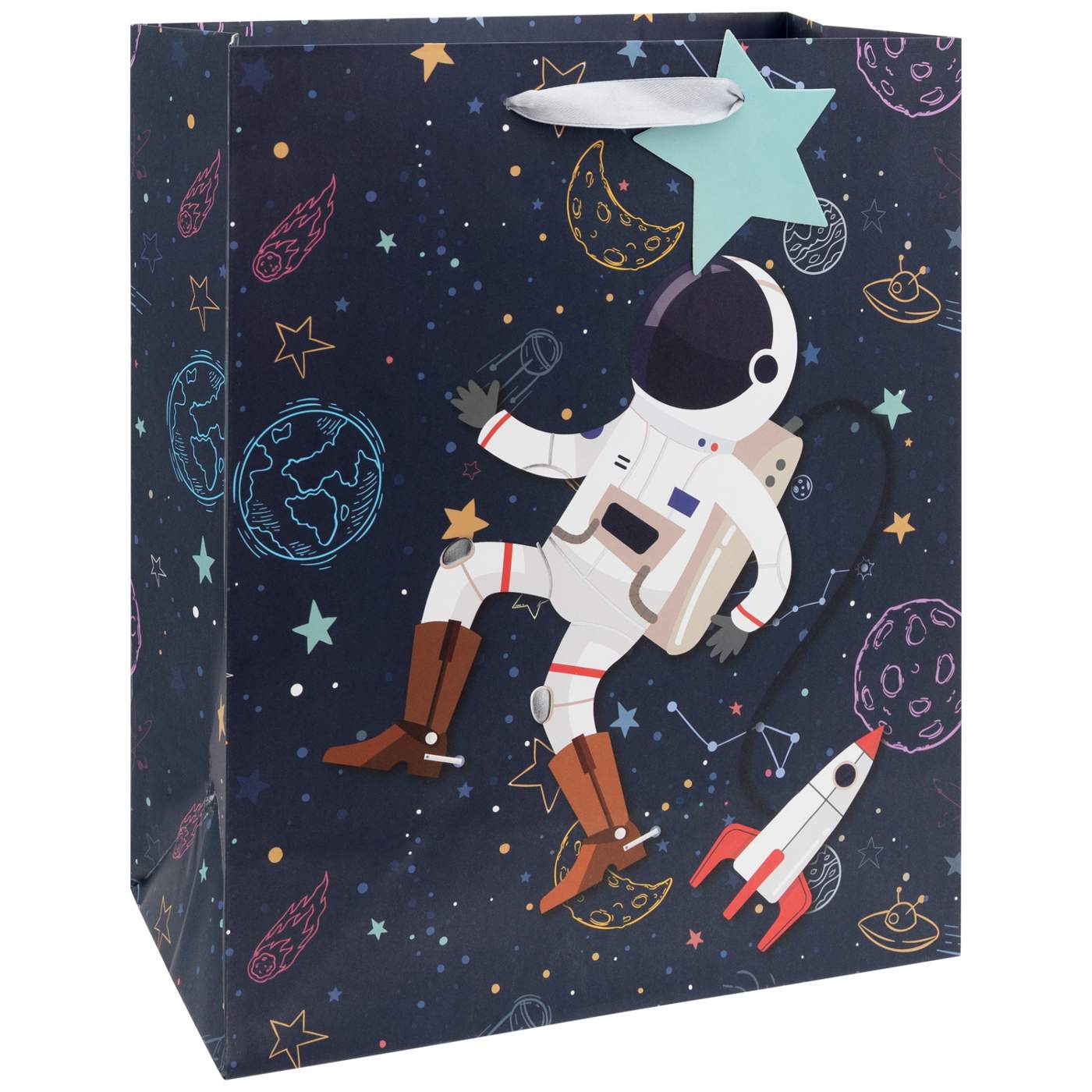 IG Design Space Cowboy Paper Gift Bag; image 2 of 2