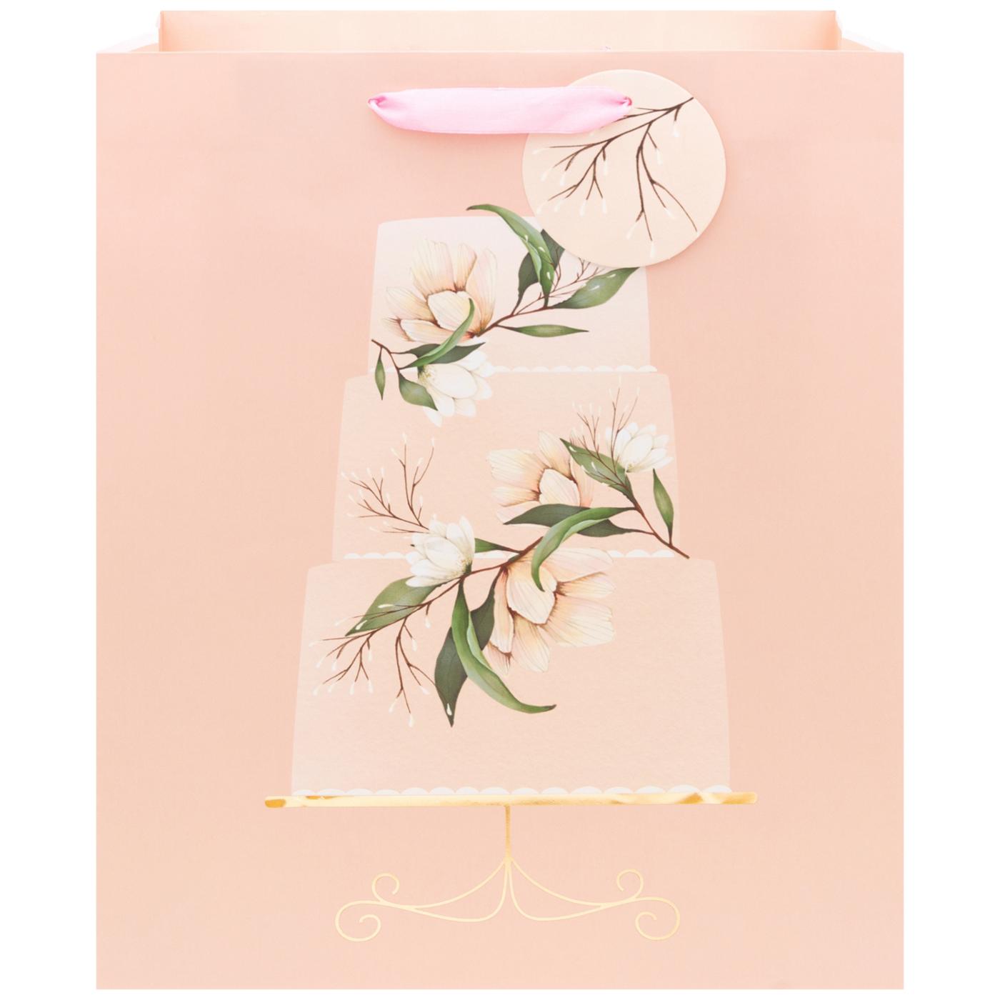 IG Design Floral Cake Paper Gift Bag; image 1 of 2