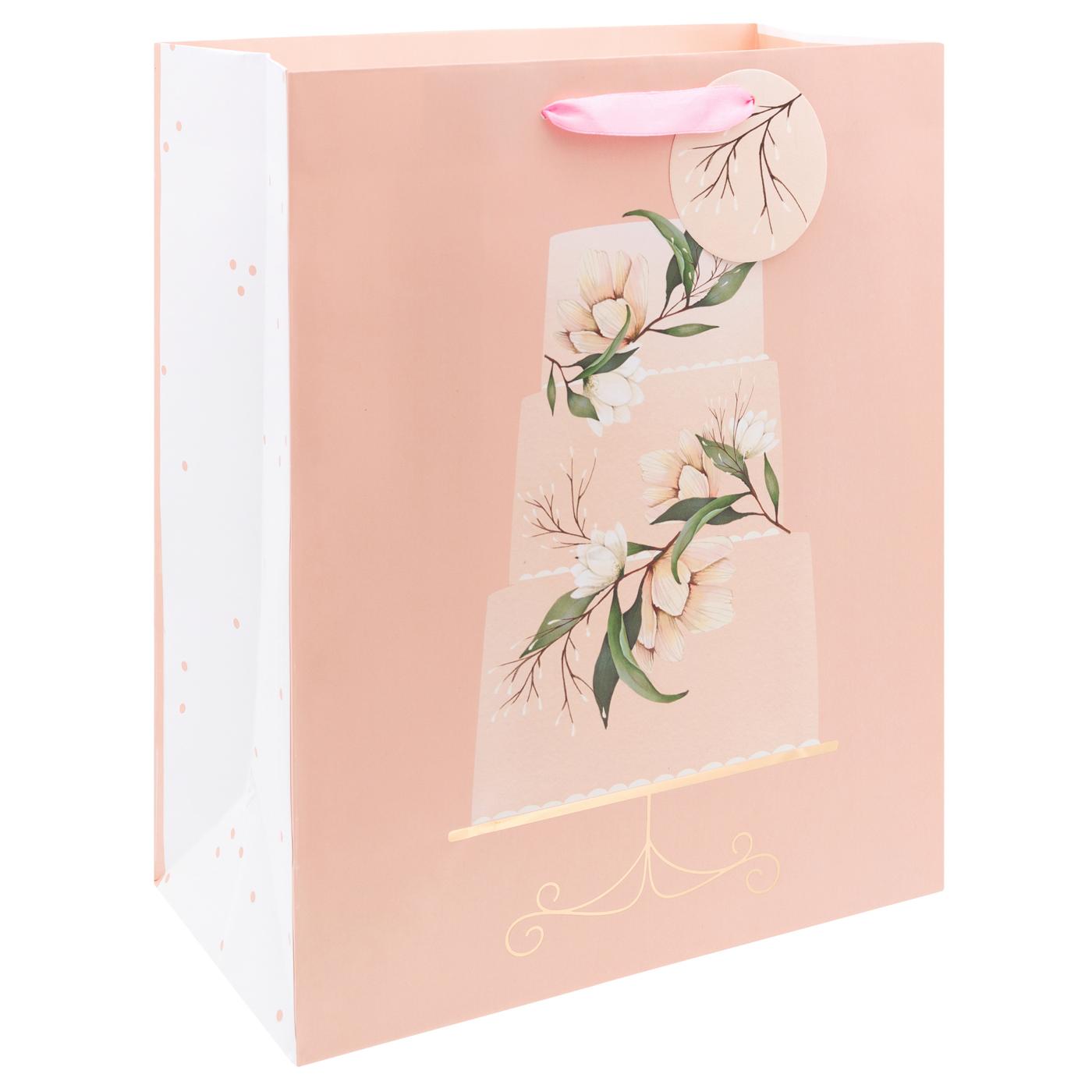 IG Design Floral Cake Paper Gift Bag; image 2 of 2