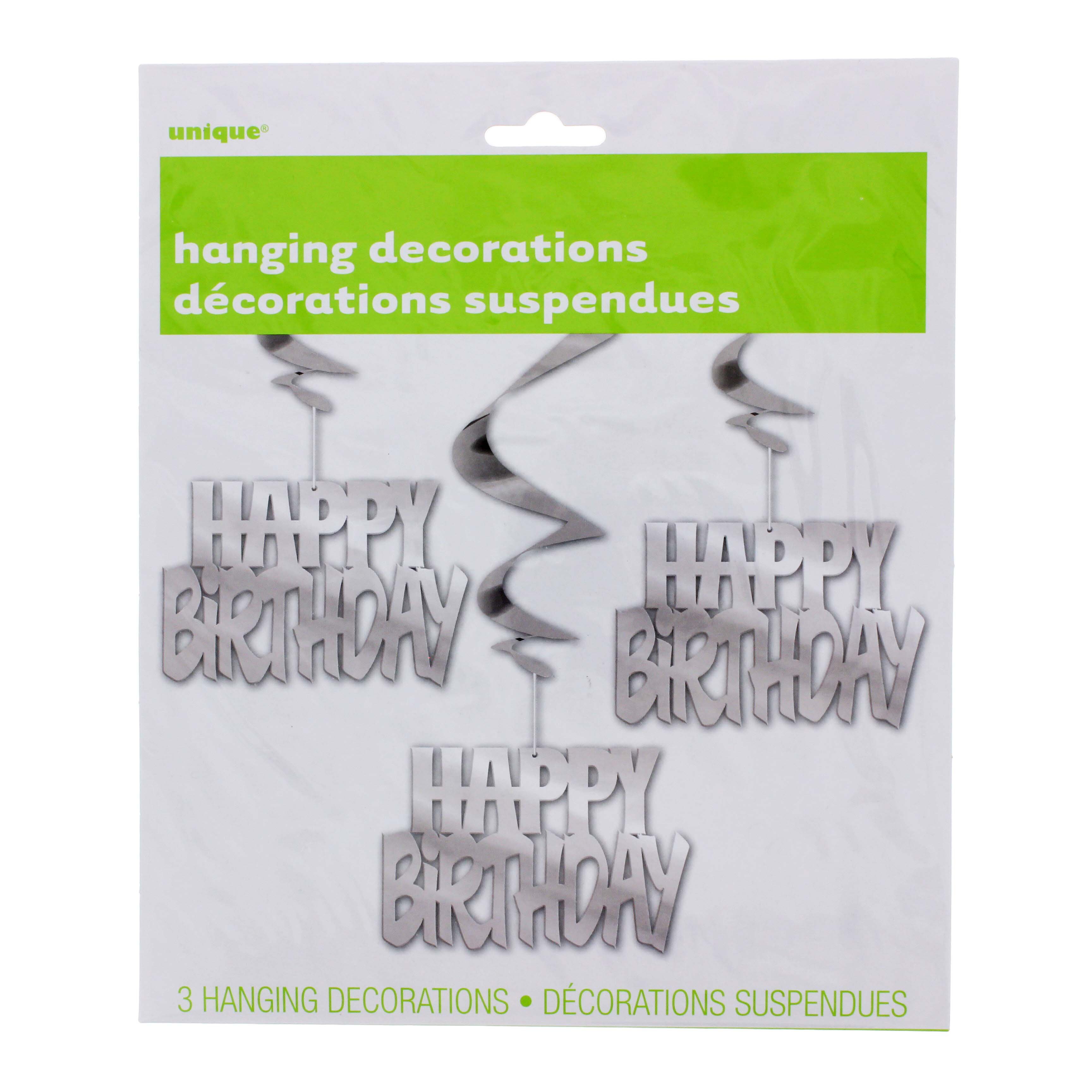 Unique Happy Birthday Silver Hanging Swirls - Shop Party decor at H-E-B