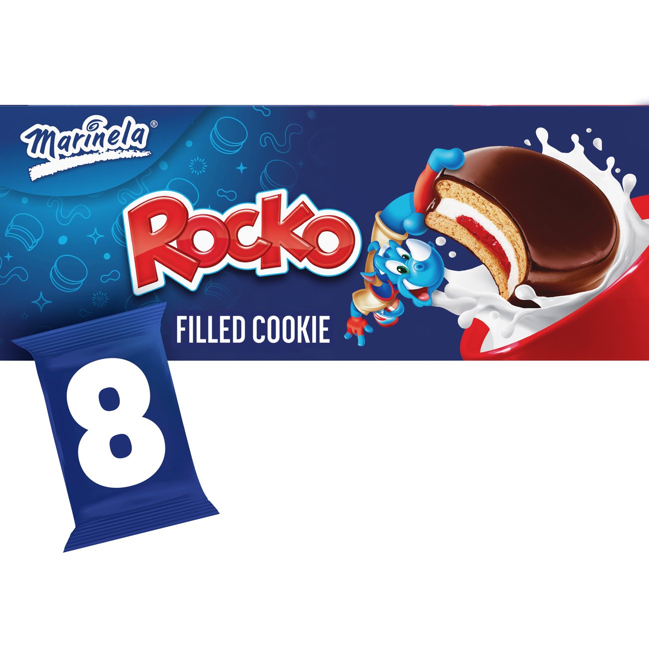 Marinela Rocko Strawberry & Marshmallow-Filled Cookies, 8 ct | Low