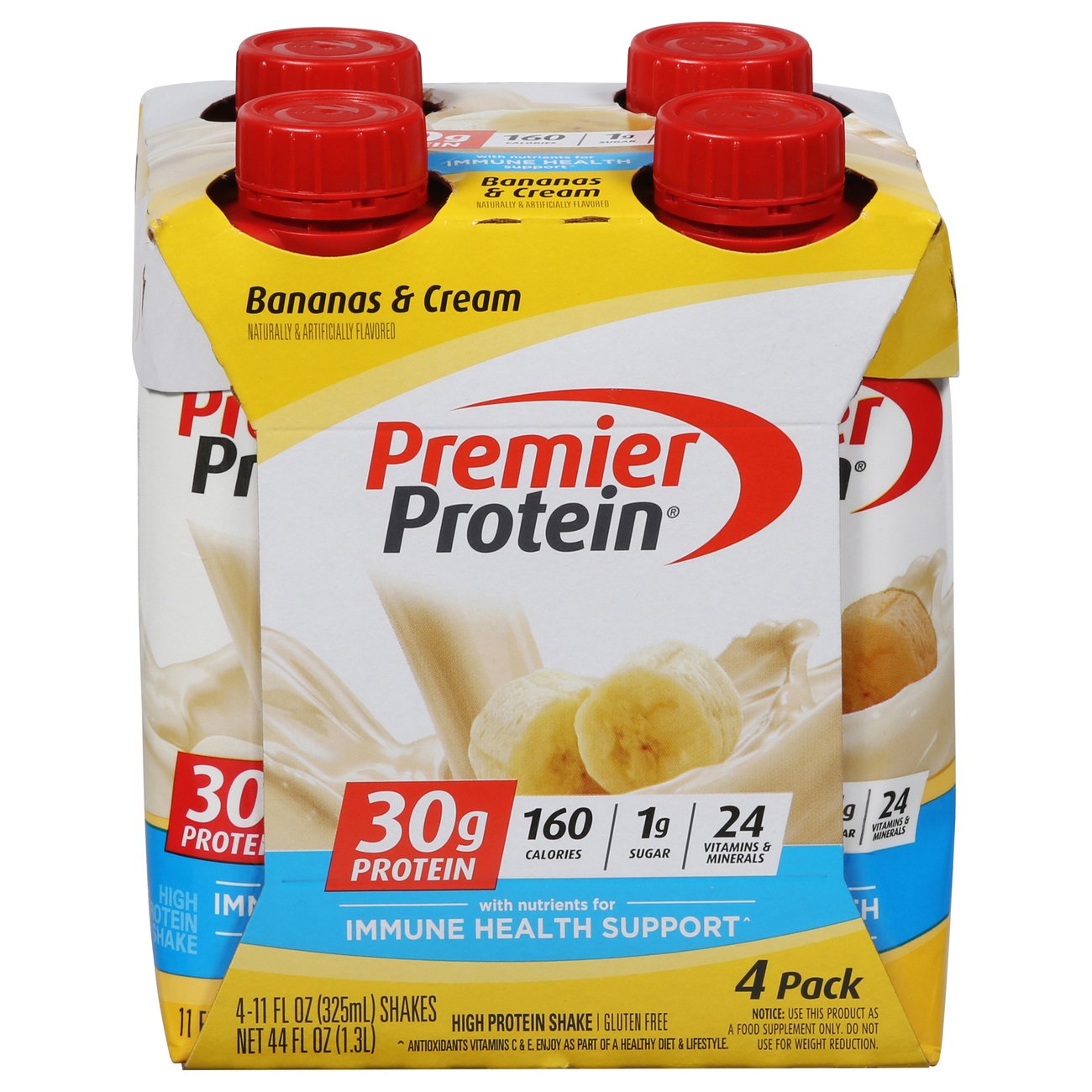 Premier Protein Bananas & Cream Shake 4 pk - Shop Diet & Fitness at H-E-B