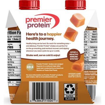 Premier Protein 30g Protein Shakes 4 pk Bottles - Caramel