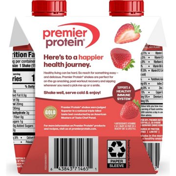 Premier Protein 30g Protein Shakes 4 pk - Strawberries & Cream, 11 oz
