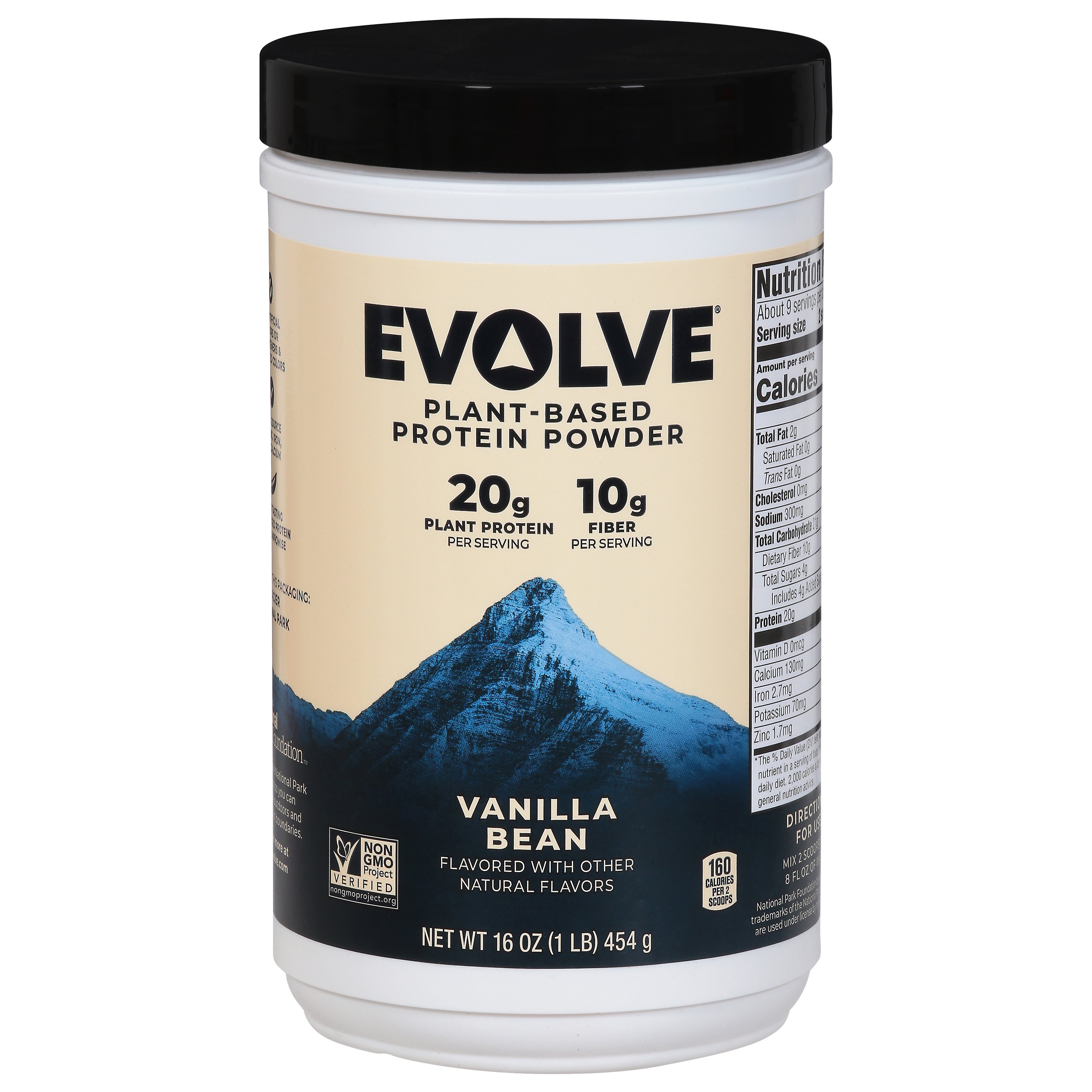 Evolve Plant-Based 20g Protein Powder - Vanilla Bean, 16 oz