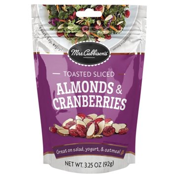 Mrs. Cubbison's Toasted Sliced Almonds & Cranberries, 3.25 oz