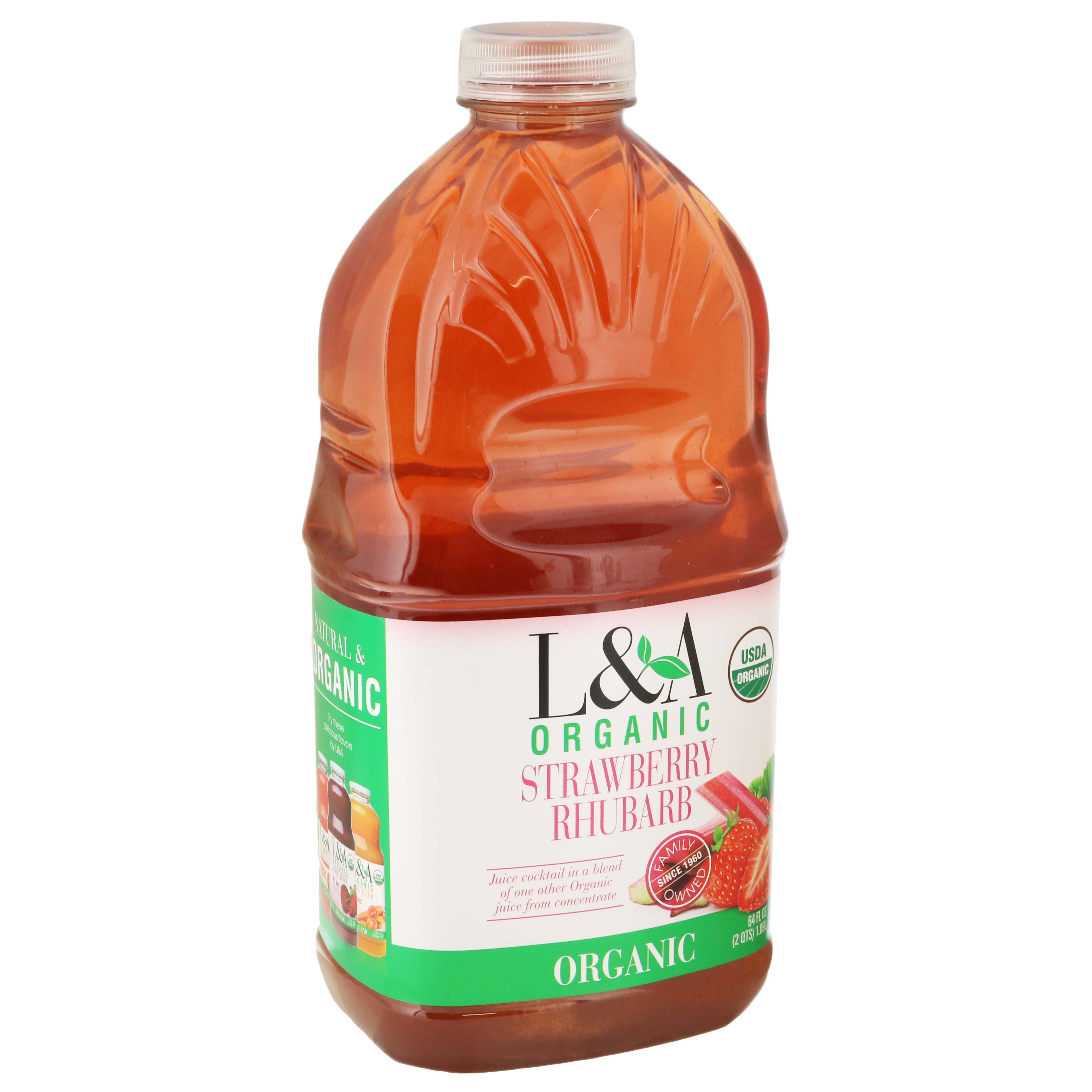 L&A Organic Strawberry Rhubarb Juice Shop Juice at HEB
